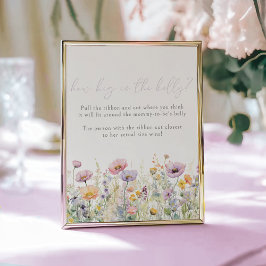 Poster Bebê Roxo No Jogo De Flor Floral De Belga