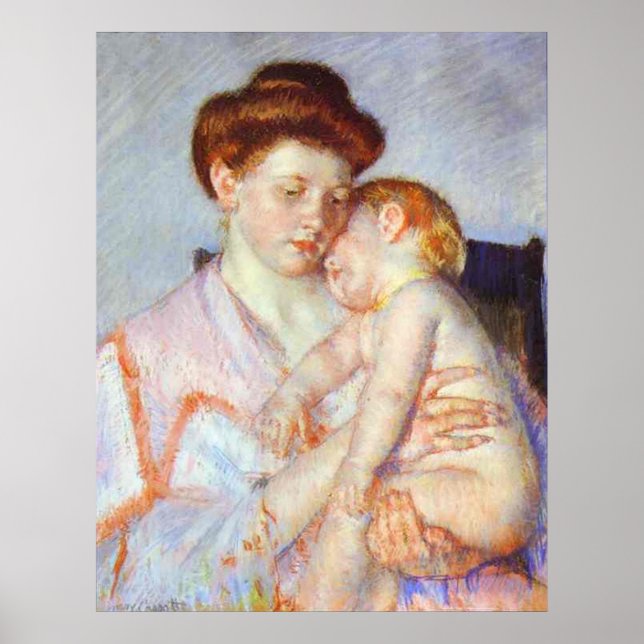 Poster Bebê Sonolento. c. 1910, Mary Cassatt (Frente)
