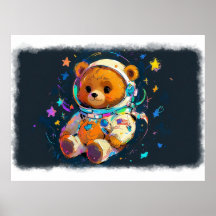 Bebê Teddy Bear Sonhando em ser astronauta