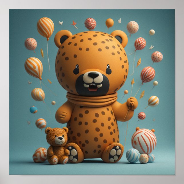 Poster Bebê Tiger Cute (Frente)