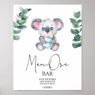 Poster Bebê urso koala bar