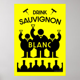 Poster Bebedor de Vinho Sauvignon Blanc 