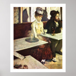 Póster Bebedor do absinto por Edgar Degas