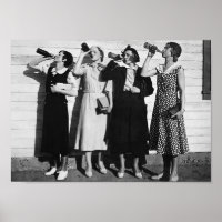 Bebedores de Cerveja Fotografia Vintage de 1930