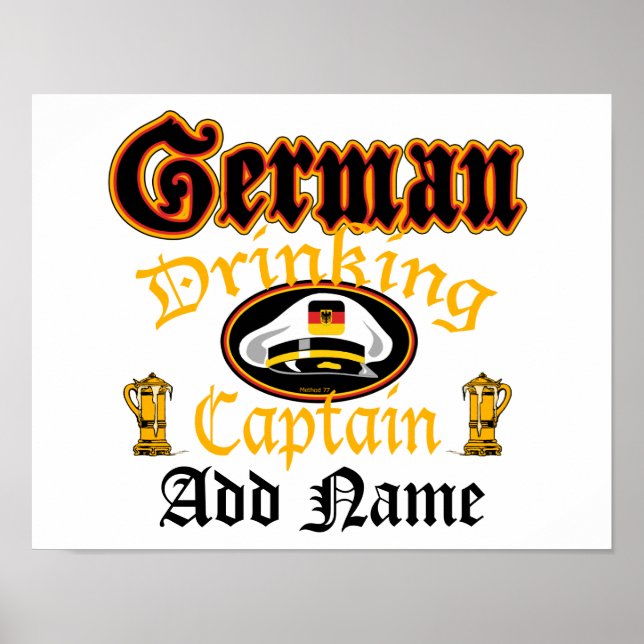 Poster Bebendo alemão Cptn (Frente)