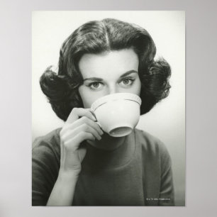 Póster Bebendo da mulher