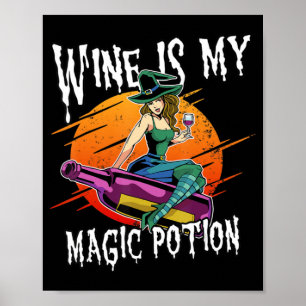 Poster Bebendo de bruxas de bruxas divertidas Drinker de