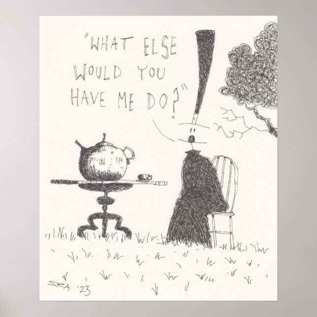 Poster Bebendo de chá (Frente)