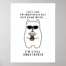 Poster Bebendo De Óculos De Visto De Gato Sem Fio