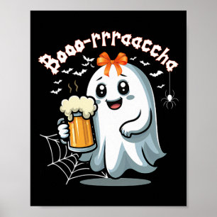 Poster Bebendo Fantasma do Dia de as Bruxas engraçado Boo