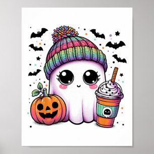Poster Bebendo Fantástico Café Latte Ghost Boo Hallowe