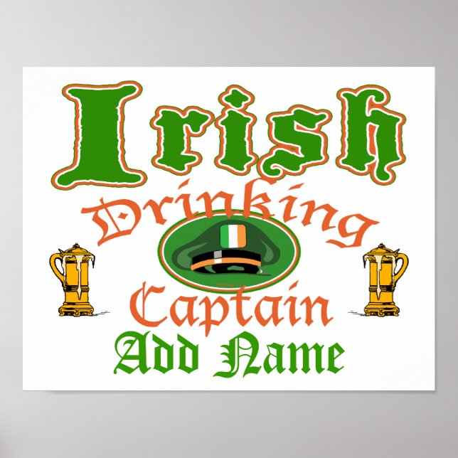 Poster Bebendo Irlandês Cptn (Frente)