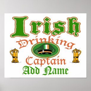 Poster bebendo irlandês de Cptn