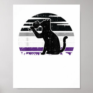 Poster Bebendo LGBT-Q A Do Orgulho Asexual De Gato E Vinh