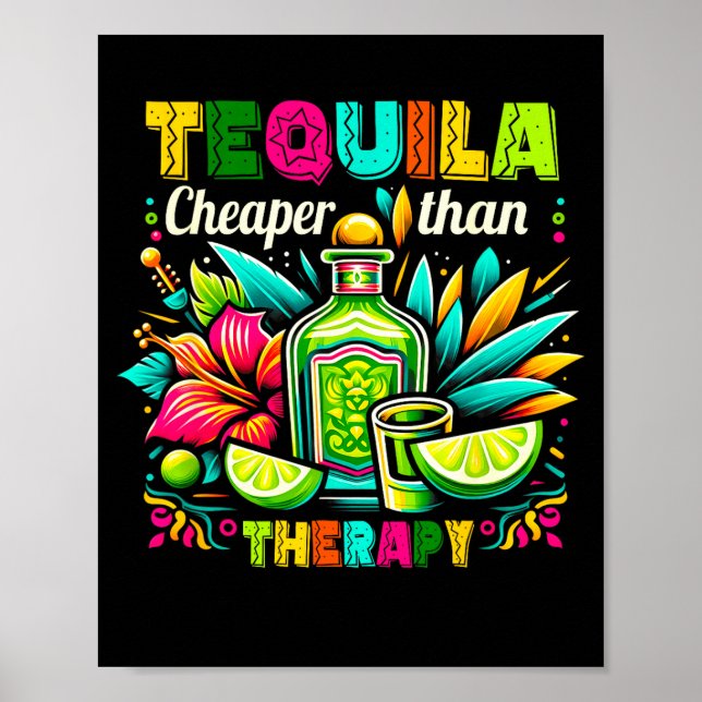 Poster Beber cinco de mayo mexica mais barato que terapia (Frente)