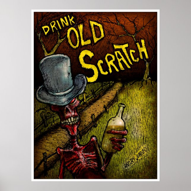 PÓSTER "BEBER VELHO SCRATCH" (Frente)