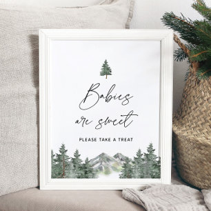 Poster Bebês Chás de fraldas De Montanha São Sinal De Doc