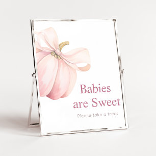 Poster Bebês Coquette de Abóbora Rosa são Doce Sinal