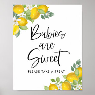 Poster Bebês de Limão São Doces Lembrancinhas de Chás de