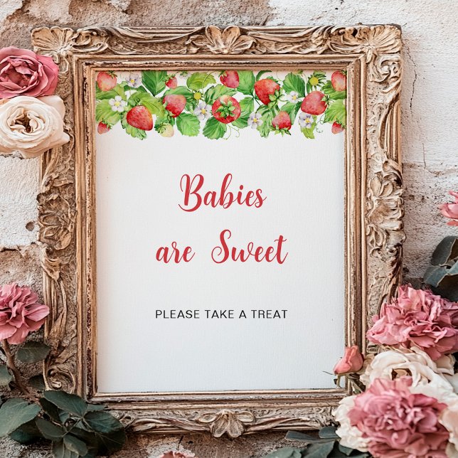 Poster Bebês de Morango são Sinal de Mesa Doce (Criador carregado)
