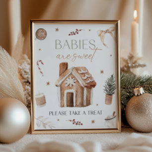 Poster Bebês De Natal São Sinal De Mesa Doce