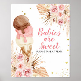 Poster Bebês de Sorvete São Doce Por Favor Pegue Um Petis