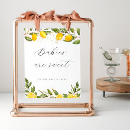 Poster Bebês de Verão Brilhante São Doces Chás de Bebê