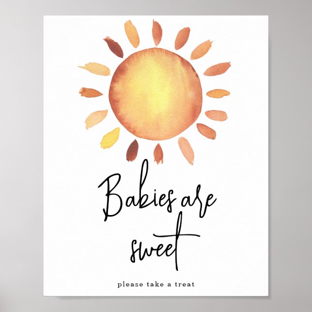 Poster Bebês do sol são doces  (Frente)
