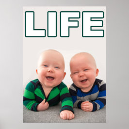 POSTER BEBÊS GÊMEOS PRÓ-VIDA DIRETO À VIDA