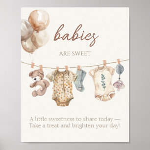 Poster Bebês Neutrais de Boho Suave Bebês Bebês são Doces