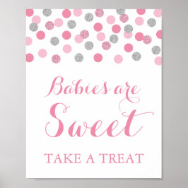 Poster Bebês rosa e prateados são doces - Tome um Sinal d