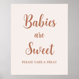 Poster Bebês rosa pálido minimalista são sinais doces