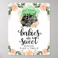 Bebês são Doce Sinal de Festa de Bebê para Menina