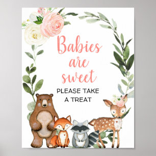 Poster Bebês são doces e curtem o sinal de favores da f