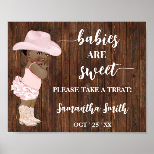 Poster Bebês são doces e tratam um Chá de vaqueira