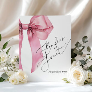Poster Bebês são doces pegue um Arco rosa
