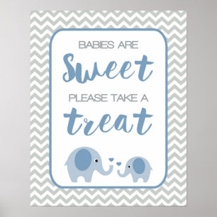 Poster Bebês são doces, por favor, pegue um sinal de Chá