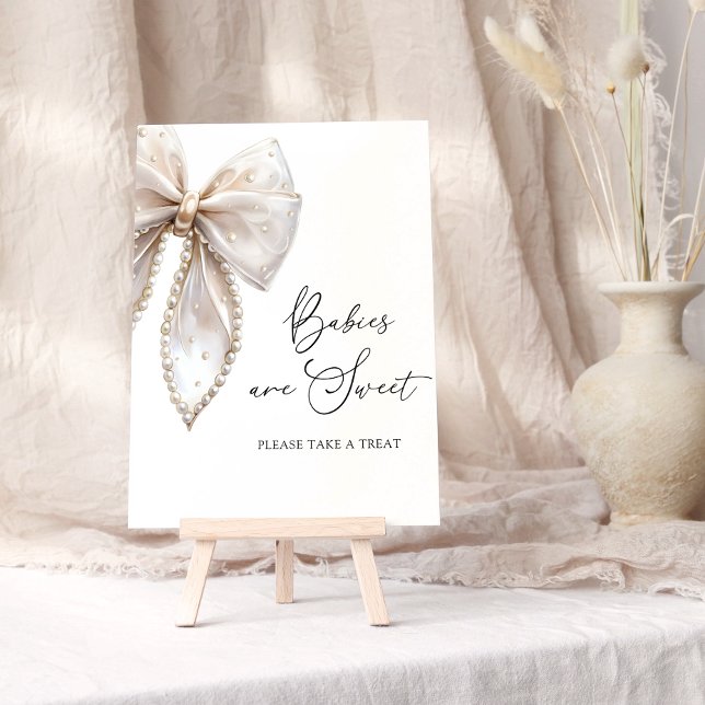 Poster Bebês são doces Tome um Arco de Pérola Branca (Criador carregado)