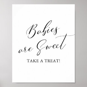 Poster Bebês são doces - Tome um sinal de Chá de fraldas