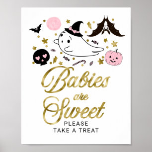 Poster Bebês são sinais de Chá de fraldas do Dia das Brux