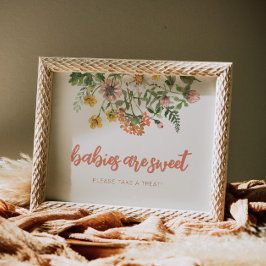 Poster Bebês São Sinal De Flor Selvagem Doce