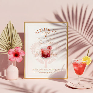 Poster Bebida de coquetel com Chá de panela de seleção