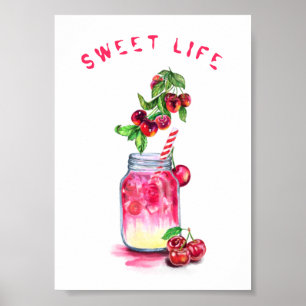 Poster Bebida Legal com suco doce fresco - Festa de Verã