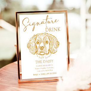 Poster Bebida Personalizada com Assinatura do Cocker Span