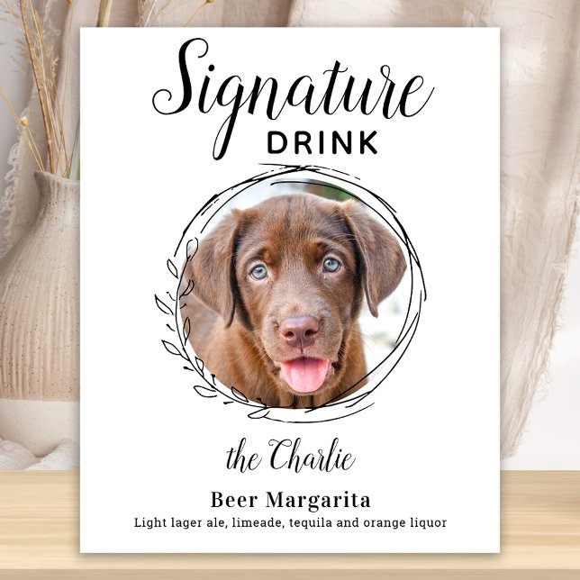 Poster Bebida Personalizada de Assinatura Cachorro Bar Pe (Criador carregado)