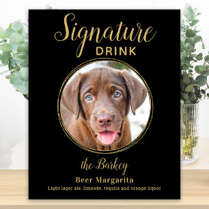 Poster Bebida Personalizada para Cachorro Pet noivado Our