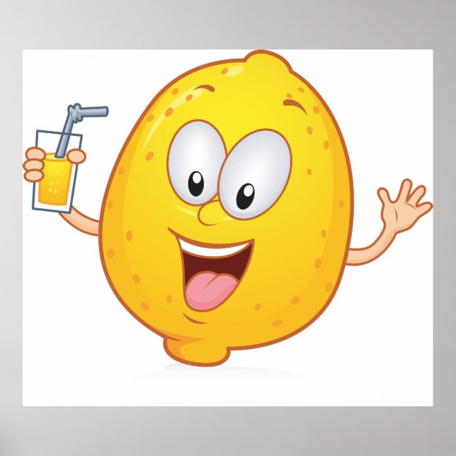 Poster Bebida suculenta do limão (Frente)