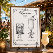 Bebidas Assinatura Casamento Dele e Dela