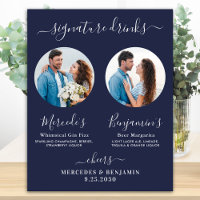 Bebidas com Selo Personalizado Foto Azul-Marinho C