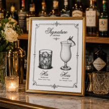 Bebidas de Assinatura Casamento Dele e Dela 